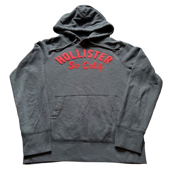 Hollister Other - Hollister Mens So Calif Logo Hoodie Gray Pullover Sweatshirt Size M